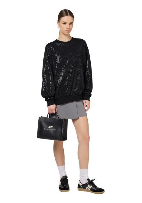 Cotton lettering sweatshirt ELISABETTA FRANCHI | sweaters | MD00146E2110